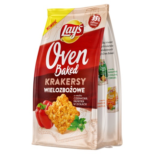 Lay's Oven Pečené krekry Paprika bylinky 3x 80g
