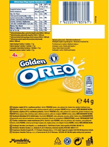 ZĽAVA!!! (x4) MONDELEZ Oreo Golden 44g