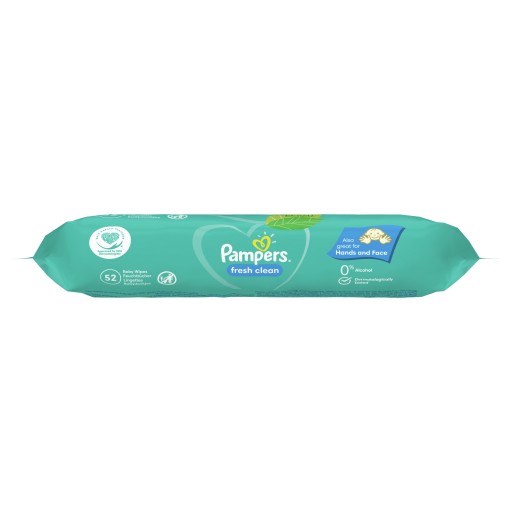 PAMPERS FRESH CLEAN WIPERS VLHČENÉ Utierky 52 KS
