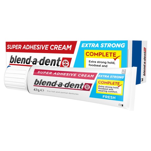 Kompletné lepidlo na zubné protézy Fresh Blend-a-dent 47 g