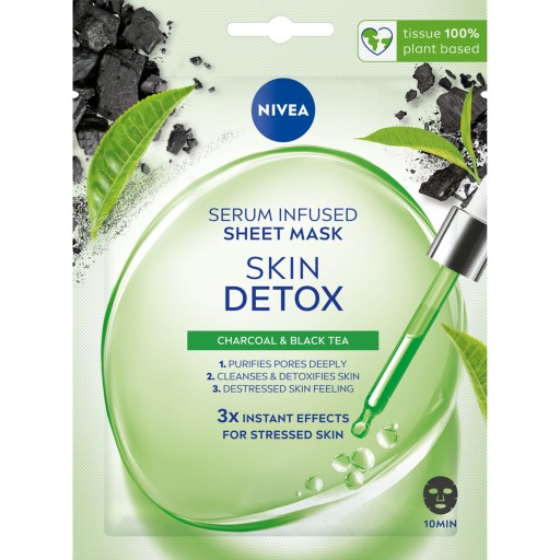 NIVEA SKIN DETOX Pleťová maska s detoxikačným sérom