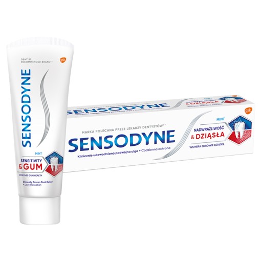 Sensodyne Sensitivity a zubná pasta na ďasná