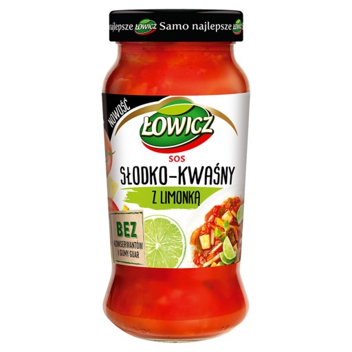 Sladkokyslá Łowicz omáčka s limetkou v tégliku 500g