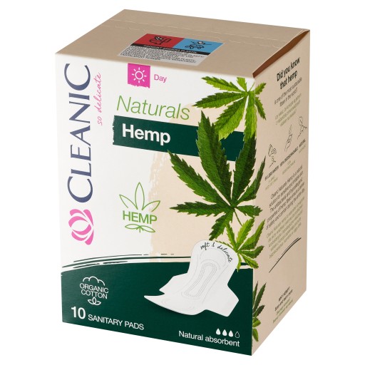 Cleanic Naturals Hemp Day Hygienické vložky na deň 10 kusov BIO