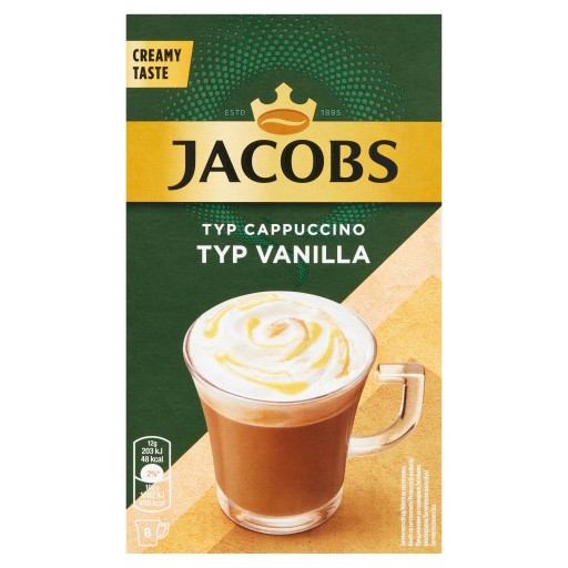 Jacobs Cappuccino Vanilková instantná káva 8 ks