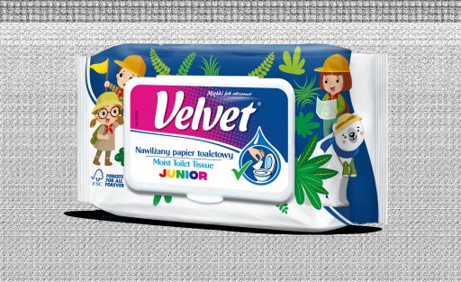 ZAMATOVÝ VLHČENÝ PAPIER JUNIOR 42 KS.