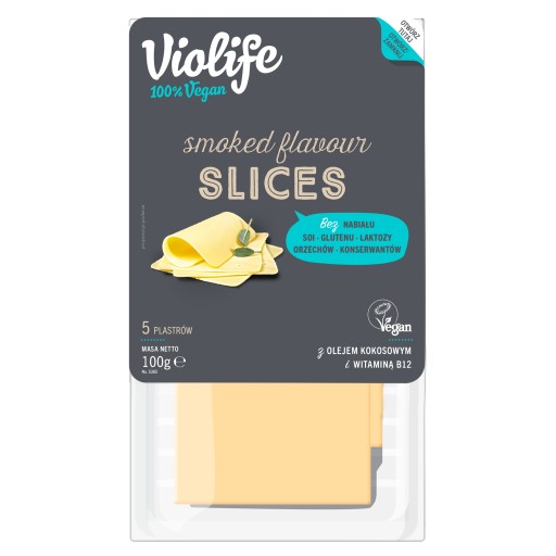 Violife plátky, príchuť údená, 100g