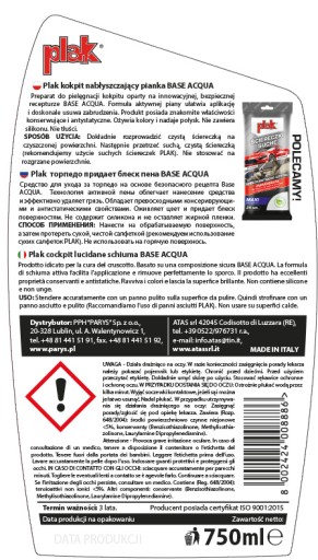 PLAK KOKPIT BASE ACQUA PRE LESKENIE KOKPITU