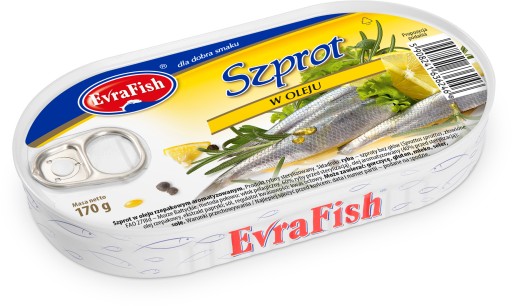 Šproty v oleji 170g Evrafish