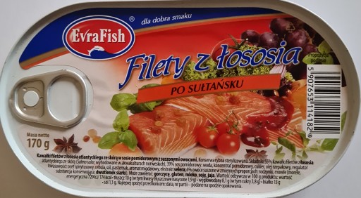 Filety z lososa na spôsob sultána, konzerva EvraFish 170g