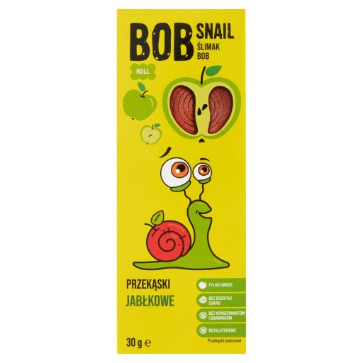 Bob Slimák jablkový ovocný snack bez pridaného cukru 30 g