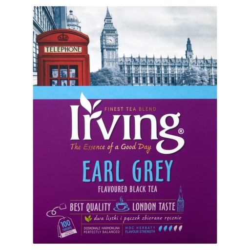 IRVING EARL GREY expresný čierny čaj 100 vrecúšok