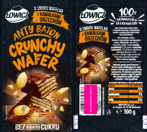 ANTYBATON pena CRUNCHY WAFER WAFEL bez cukru 100g
