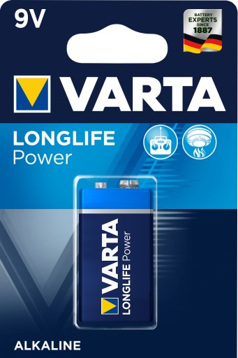 VARTA 6LR61 1BL LONGLIFE POWER ALKAIC (4922) 9V