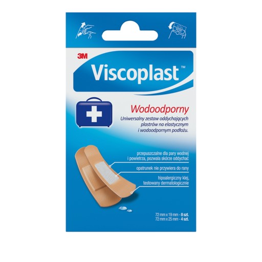 Náplasti Viscoplast, vodotesná sada, 12 kusov