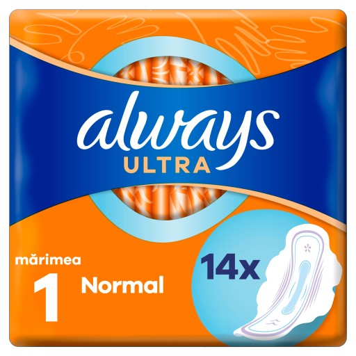 Always Ultra Normal Hygienické vložky s krídelkami 14 ks.
