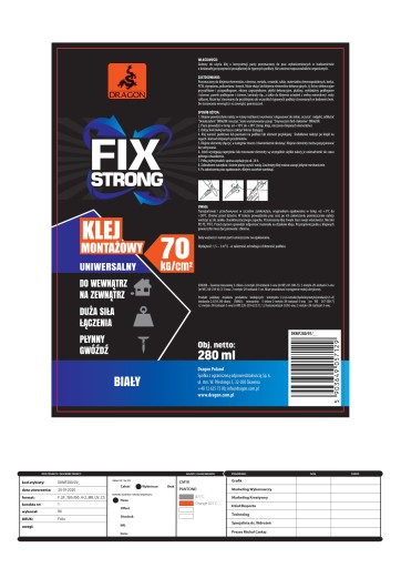 Dragon DKMF280 univerzálne montážne lepidlo 280 ml