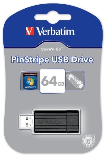 Verbatim 64GB PinStripe USB 2.0 kľúč