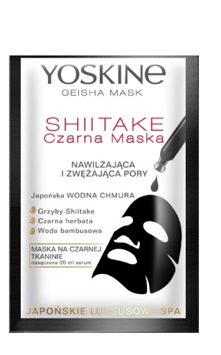 Maska Yoskine Geisha Mask na čiernej látke