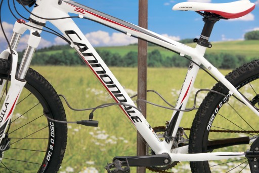 SPIRAL LOCK BIKE LOCK 180cm x 3,8mm HRUBÝ PEVNÝ S KĽÚČOM