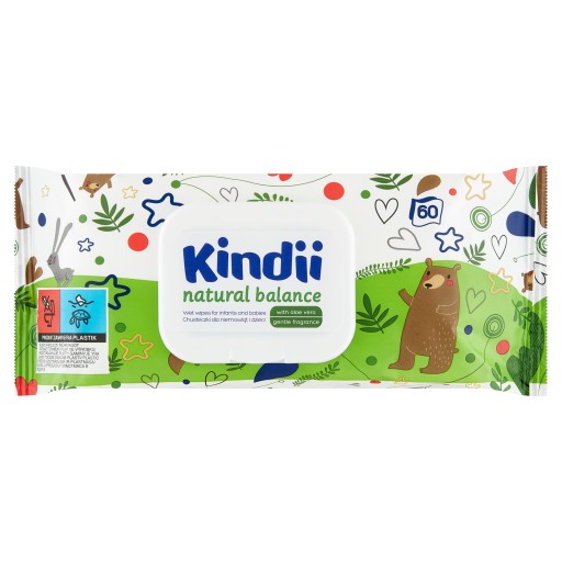 Kindii Natural Balance Čistiace obrúsky pre deti a dojčatá 1 balenie