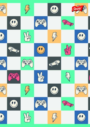 Zápisník A5 32k mriežka Let's Play 675416 Unipap