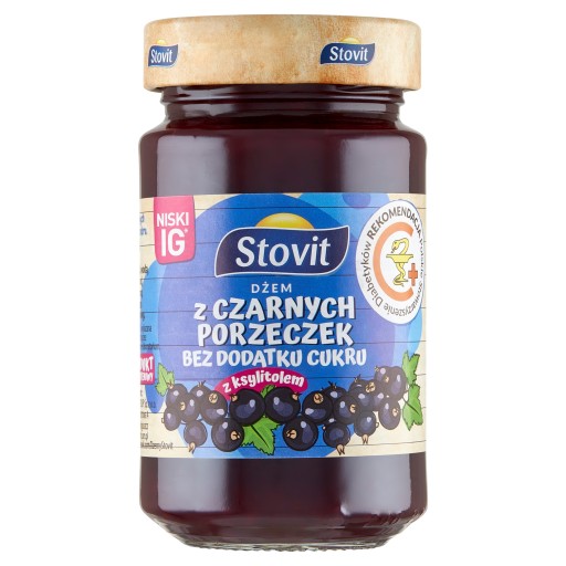 Džem z čiernych ríbezlí s xylitolom 250g Stovit