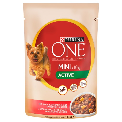 Purina One Mini food hovädzie mäso, zemiaky, mrkva v omáčke 100g