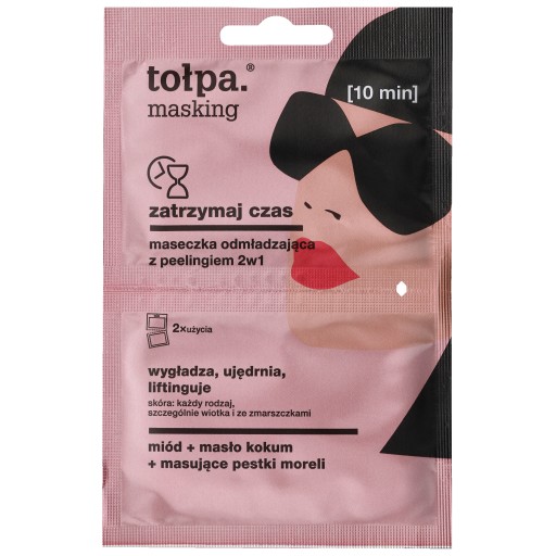 maskovanie stop time omladzujúca maska s peelingom 2v1 2x5 ml