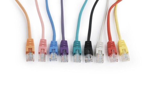 Gembird PP12-1M/B UTP sieťový kábel kat.5e, prepojovací kábel RJ-45 1 m
