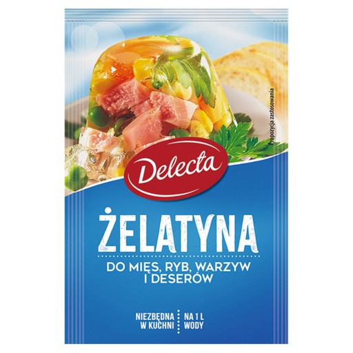 DELECTA Bravčová potravinárska želatína na ryby, mäso a dezerty 20 g