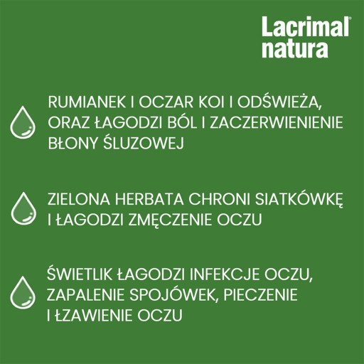 LACRIMAL NATURA zvlhčujúce očné kvapky 10ml x 1 fľaštička