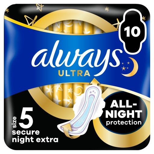 Always Ultra nočné vložky Protect Plus DUO 10 ks