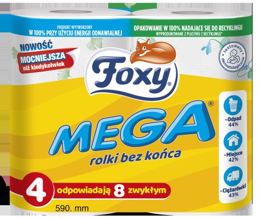 Foxy toaletný papier neparfumovaný 4 ks.