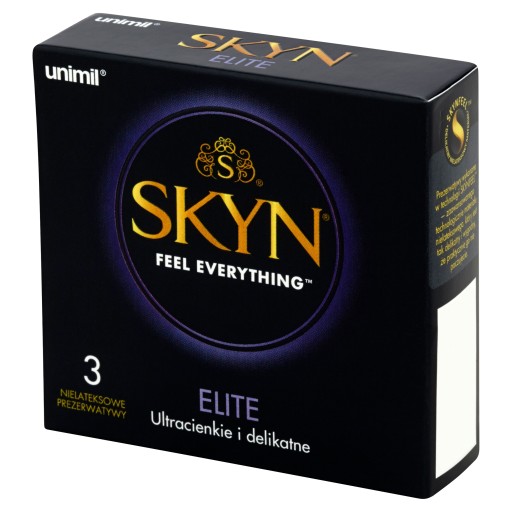 3 mäkšie kondómy - Unimil Skyn Elite