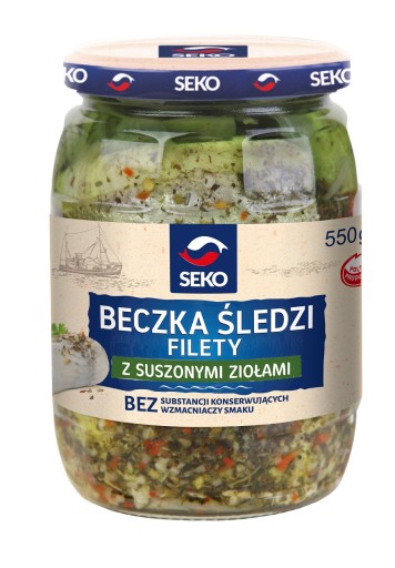 Sud zo sleďových filé so sušenými bylinkami 550g seko