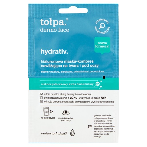 Tołpa Dermo Face Hydrativ Mask na tvár a krk