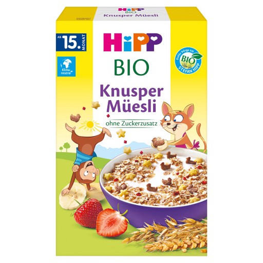 Hipp Bio Müsli Kačice kvety Jahody 15m 200g