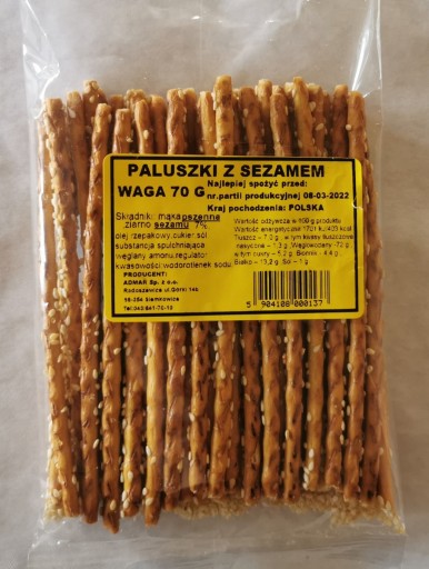 Admar tyčinky so sezamom 70 g