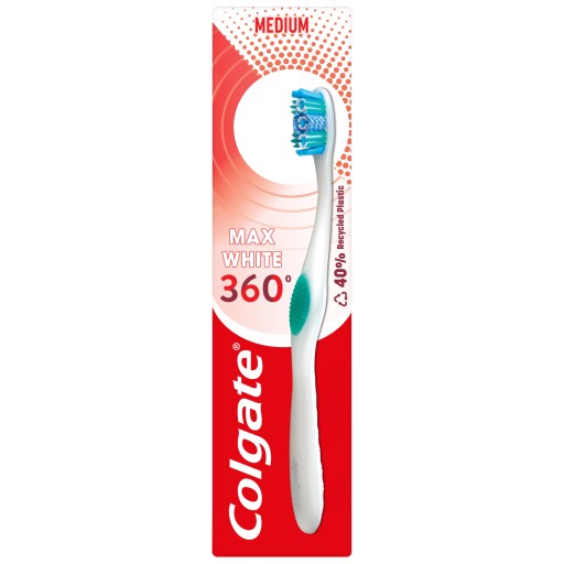 Stredná zubná kefka Colgate 360 Max White One