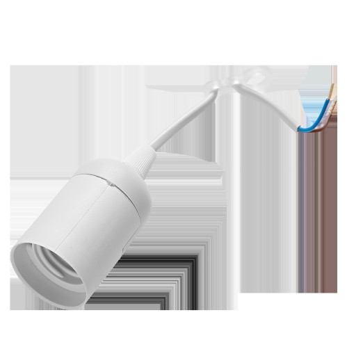 Termoplastová zásuvka s 190 mm bielym káblom