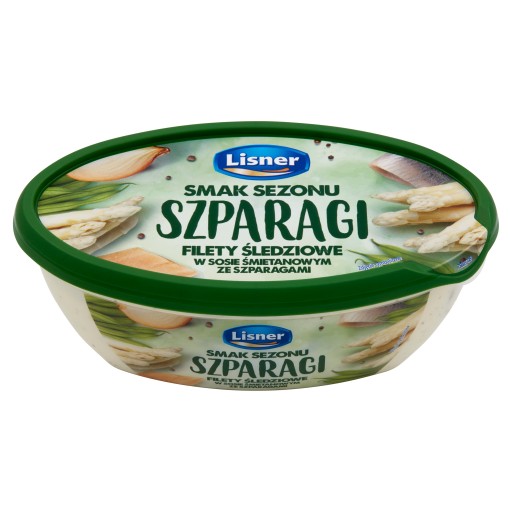 Filety zo sleďa Lisner v smotanovej omáčke so špargľou 280 g
