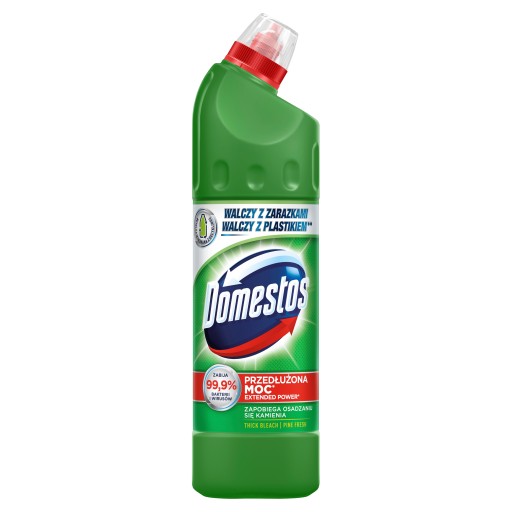 Domestos 750 Svieža zelená Borovicová TEKUTINA na WC DEZINFEKCIA KÚPEĽNE