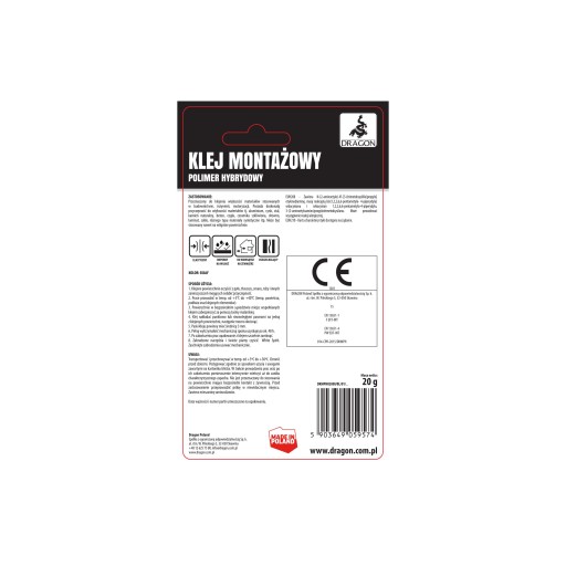 Dragon Power Assembly Adhesive Polymer Hybrid bezfarebný blister 20g