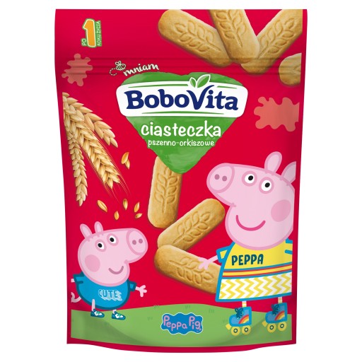 BoboVita Chrumkavé sušienky PEPPA z pšenice a špaldy