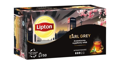 Čierny čaj Lipton Earl Grey 50 vrecúšok