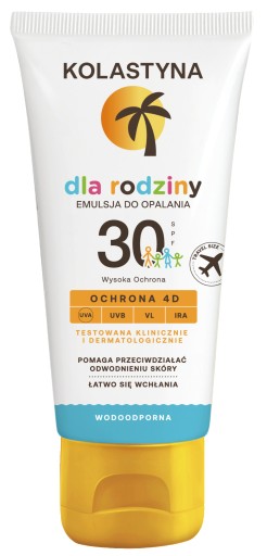 Kolastyna opaľovacia emulzia pre rodinu SPF30 80ml