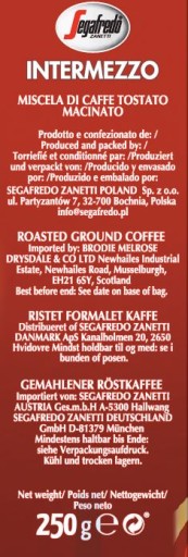 Segafredo Intermezzo mletá káva 250g