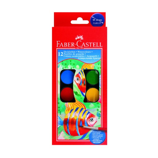 Faber-Castell akvarelové farby 12 ks.