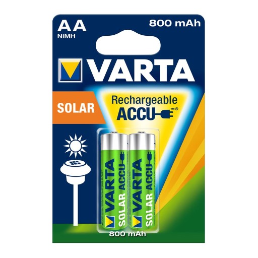 2x AA R6 800mAh NiMH 1,2V batéria Varta Solar
